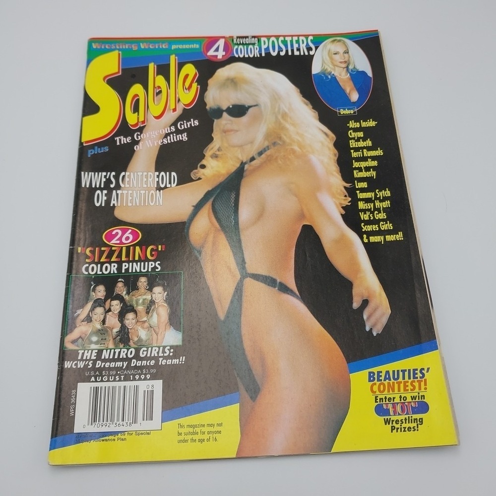 Wrestling World‎ Presents Sable Magazine With Color Posters August 1999